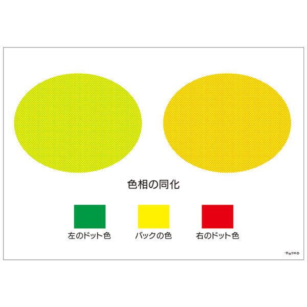 色の同化図（ドットバージョン）　A4サイズ　ラミネートパウチ加工